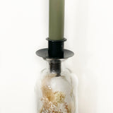 Fles kandelaar - Droogbloemen - Het Muurbloempje