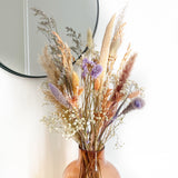 Droogbloemen boeket & vaas “Morning Lavender” - Droogbloemen - Het Muurbloempje